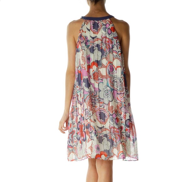 LIBERTY LONDON for Target XS Floral Pattern Vintage Boho Halter Neck Blue Dress - Picture 2 of 8